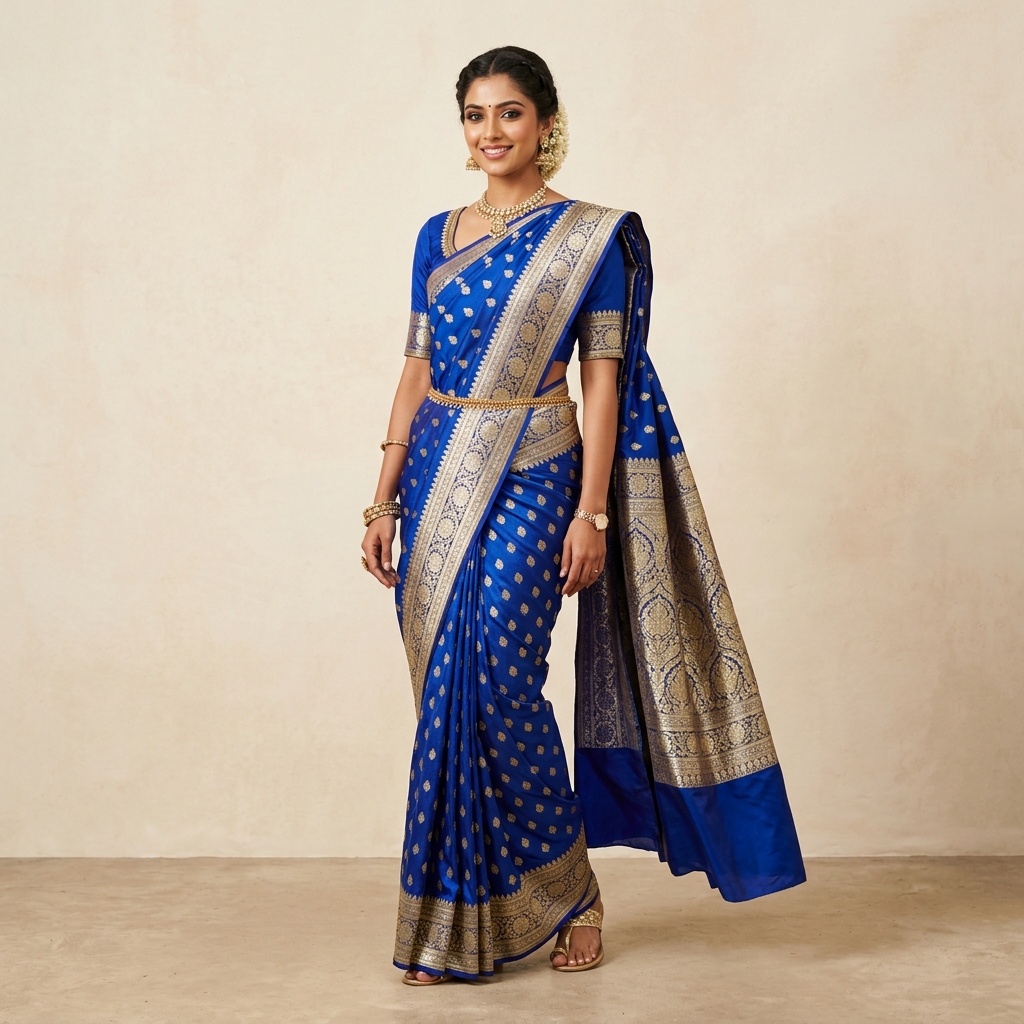 Blue Saree
