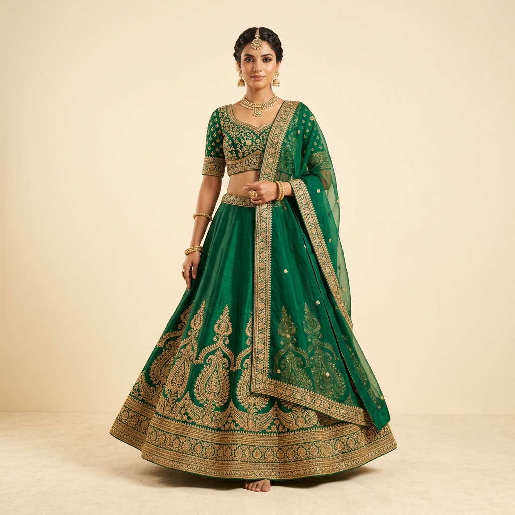 Green Lehenga